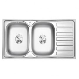 Évier （inox + siphon double...